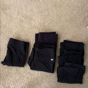 Bundle of 6 PINK by VS black leggings